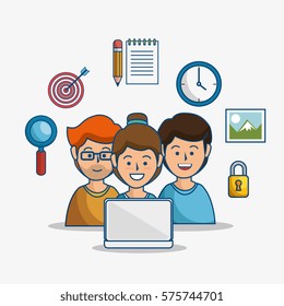 digital marketing flat icons