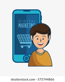 digital marketing flat icons