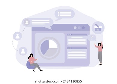 Digital Marketing Flat Illustration Design
