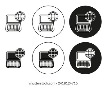 Digital marketing flat line icon set. Digital marketing Thin line illustration vector
