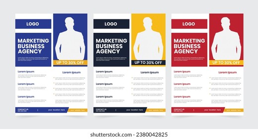 Digital marketing flyer design, A4 size business advertising case study flyer, leaflet, and handout template