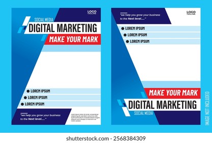 Digital Marketing Flyer Design Featuring a Happy Business Team