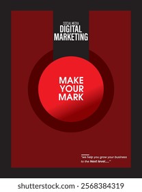 Digital Marketing Flyer Design Featuring a Happy Business Team