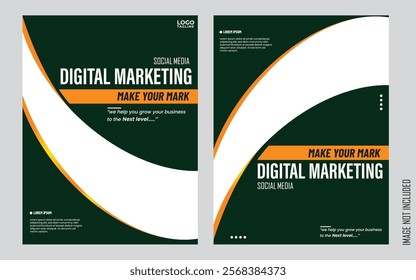 Digital Marketing Flyer Design Featuring a Happy Business Team