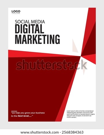 Digital Marketing Flyer Design Featuring a Happy Business Team