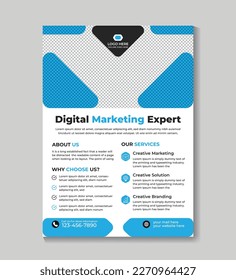 Digital marketing flyer design template