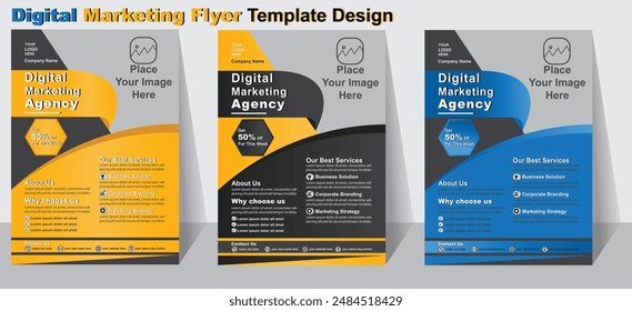 Digital Marketing Flyer Template Design For your Business Vector Flyer
