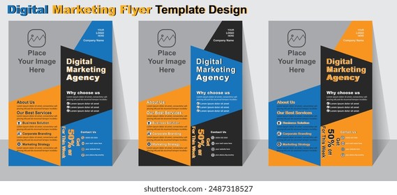 Digital Marketing Flyer Template Design For your Business Vector Flyer
leaflets decoration for printing and presentation vector