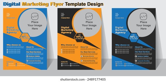 Digital Marketing Flyer Template Design For your Business Vector Flyer