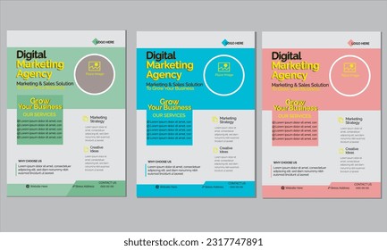 Digital marketing flyer template free download 