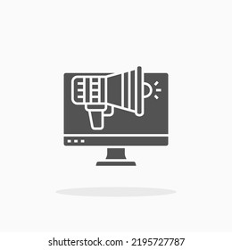 Digital Marketing glyph icon. Can be used for digital product, presentation, print design and more.