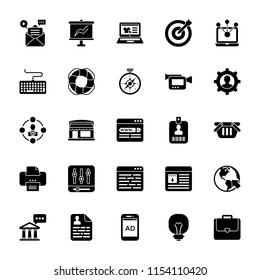 
Digital Marketing Glyph Icon Vector
