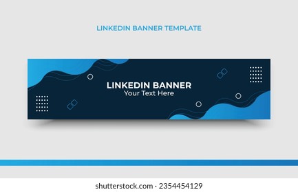 Digital marketing gradient linkedin banner template