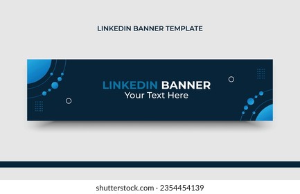 Digital marketing gradient linkedin banner template