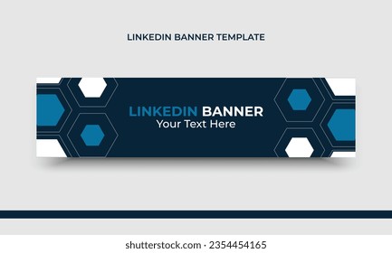 Digital marketing gradient linkedin banner template