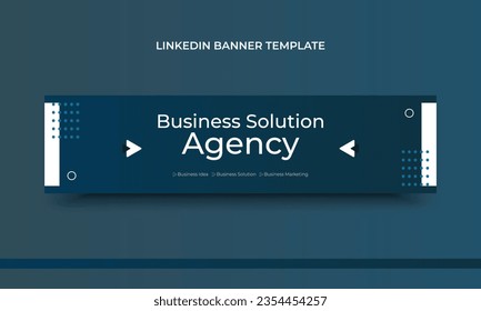 Digital marketing gradient linkedin banner template