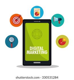 Digital marketing graphic design, vector illustration eps10.