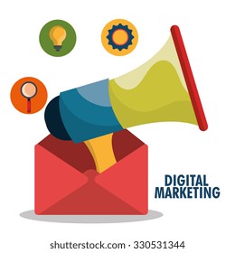 Digital marketing graphic design, vector illustration eps10.