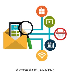 Digital marketing graphic design, vector illustration eps10.