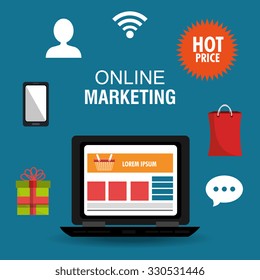 Digital marketing graphic design, vector illustration eps10.