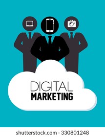 Digital marketing graphic design, vector illustration eps10.