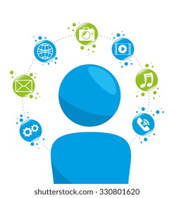 Digital marketing graphic design, vector illustration eps10.