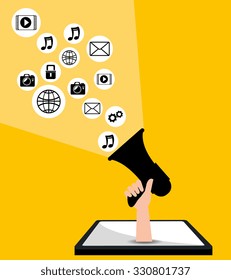 Digital marketing graphic design, vector illustration eps10.