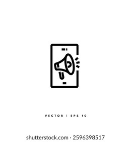 Digital Marketing Icon. Editable Stroke