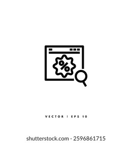 Digital Marketing Icon. Editable Stroke
