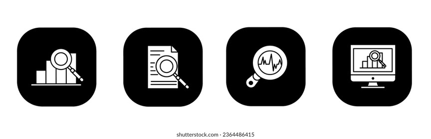 Digitales Marketing Symbol in Wohnung. Ein digitales Marketing-Design. Stock-Vektorgrafik.