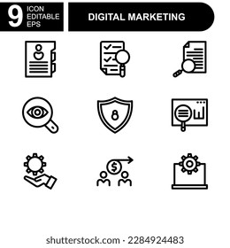 digital marketing icon or logo isolated sign symbol vector illustration - Collection of high quality black style vector icons 
