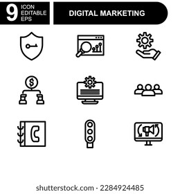 digital marketing icon or logo isolated sign symbol vector illustration - Collection of high quality black style vector icons 

