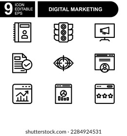 digital marketing icon or logo isolated sign symbol vector illustration - Collection of high quality black style vector icons 
