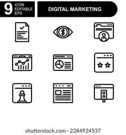 digital marketing icon or logo isolated sign symbol vector illustration - Collection of high quality black style vector icons 
