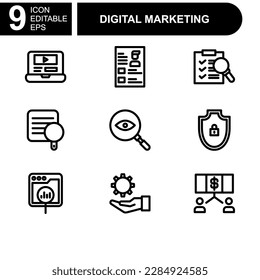 digital marketing icon or logo isolated sign symbol vector illustration - Collection of high quality black style vector icons 
