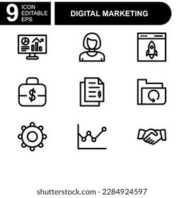 digital marketing icon or logo isolated sign symbol vector illustration - Collection of high quality black style vector icons 
