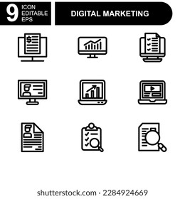 digital marketing icon or logo isolated sign symbol vector illustration - Collection of high quality black style vector icons 
