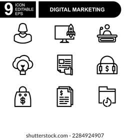 digital marketing icon or logo isolated sign symbol vector illustration - Collection of high quality black style vector icons 

