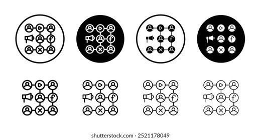 Digital marketing icon logo set vector