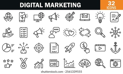 Digital Marketing Icon: A Modern Symbol of Online Strategy and Brand Growth"
