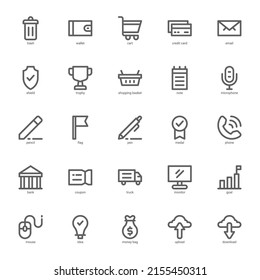 Digital Marketing Icon Pack For Your Website Design, Logo, App, UI. Digital Marketing Icon Outline Design. Vector Graphics Illustration And Editable Stroke.