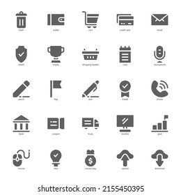 Digital Marketing Icon Pack For Your Website Design, Logo, App, UI. Digital Marketing Icon Glyph Design. Vector Graphics Illustration And Editable Stroke.