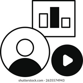 Digital Marketing Icon pack for your website, mobile, presentation, and logo design. Digital Marketing Icon dual tone design. Vector graphics illustration and editable stroke.