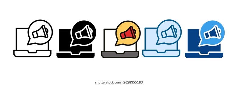 Digital Marketing Icon Set Multiple Style Collection