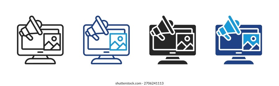 Digital Marketing icon set multiple style collection