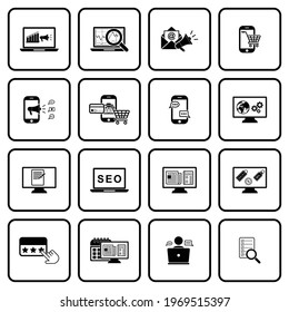 digital marketing icon set vector sign symbol