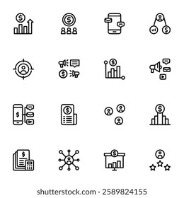 Digital Marketing icon set vector illustration