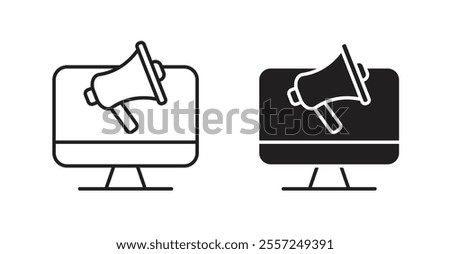Digital marketing Icon set. vector illustration set