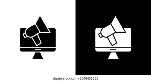 Digital marketing icon symbol collection. Flat vector stock illustration.