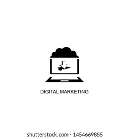 digital marketing icon vector black design